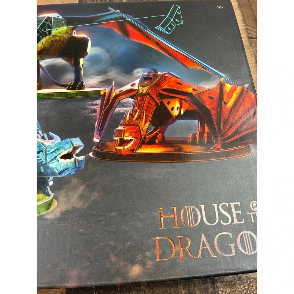 4D Build House of the Dragon 3D Puzzle Model Kit Seasmoke Vhagar Meleys 350 Pcs